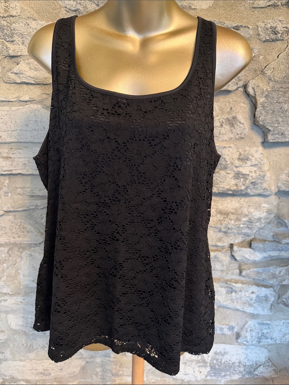 Black Lace Tank Top